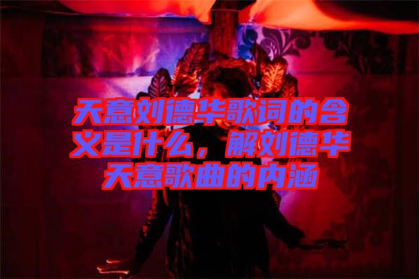 天意劉德華歌詞的含義是什么，解劉德華天意歌曲的內涵