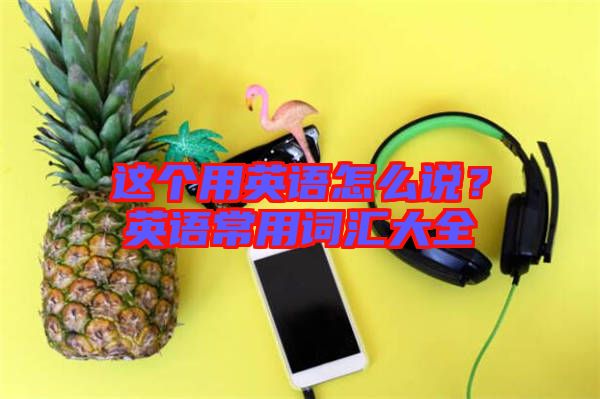 這個用英語怎么說？英語常用詞匯大全
