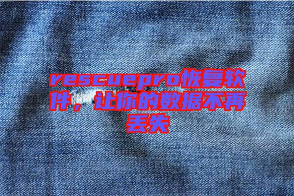 rescuepro恢復軟件，讓你的數據不再丟失