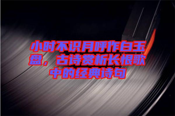 小時(shí)不識(shí)月呼作白玉盤，古詩賞析長(zhǎng)恨歌中的經(jīng)典詩句