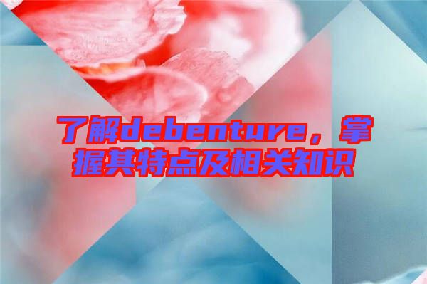 了解debenture，掌握其特點及相關知識