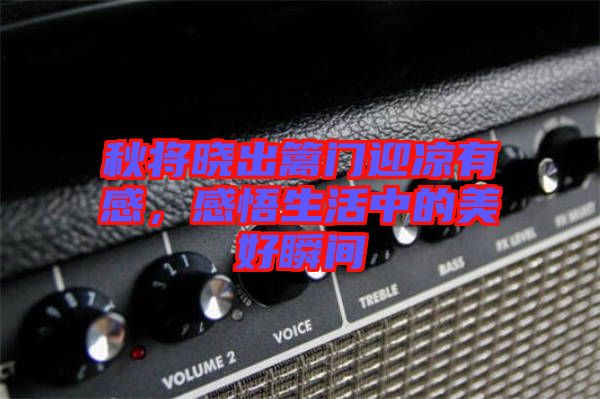 秋將曉出籬門迎涼有感，感悟生活中的美好瞬間