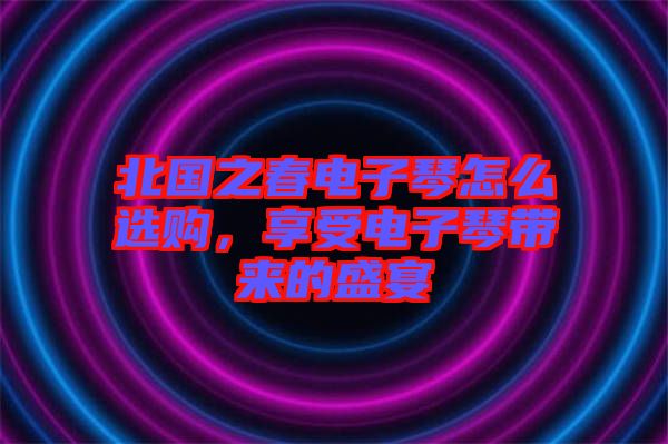 北國之春電子琴怎么選購，享受電子琴帶來的盛宴