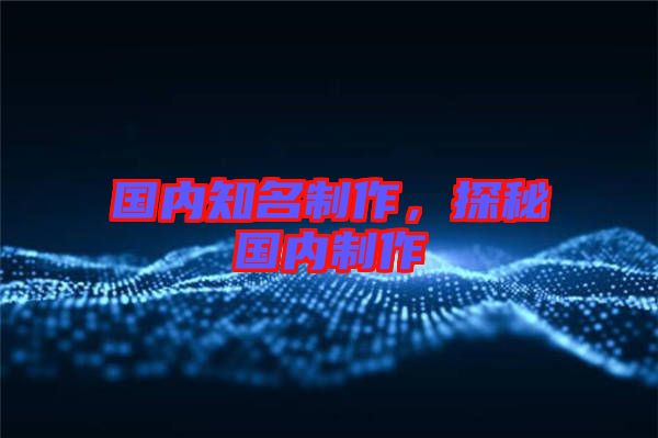 國內知名制作，探秘國內制作