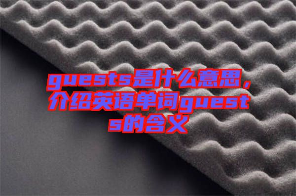 guests是什么意思，介紹英語(yǔ)單詞guests的含義