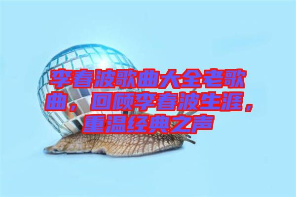 李春波歌曲大全老歌曲，回顧李春波生涯，重溫經(jīng)典之聲